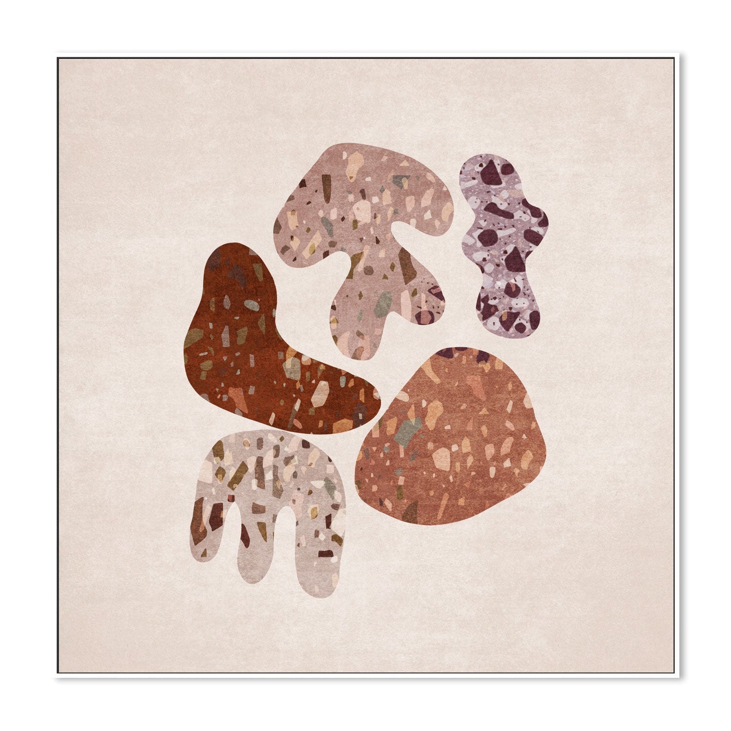 wall-art-print-canvas-poster-framed-Terazzo Shapes, Style A , By Emel Tunaboylu-GIOIA-WALL-ART