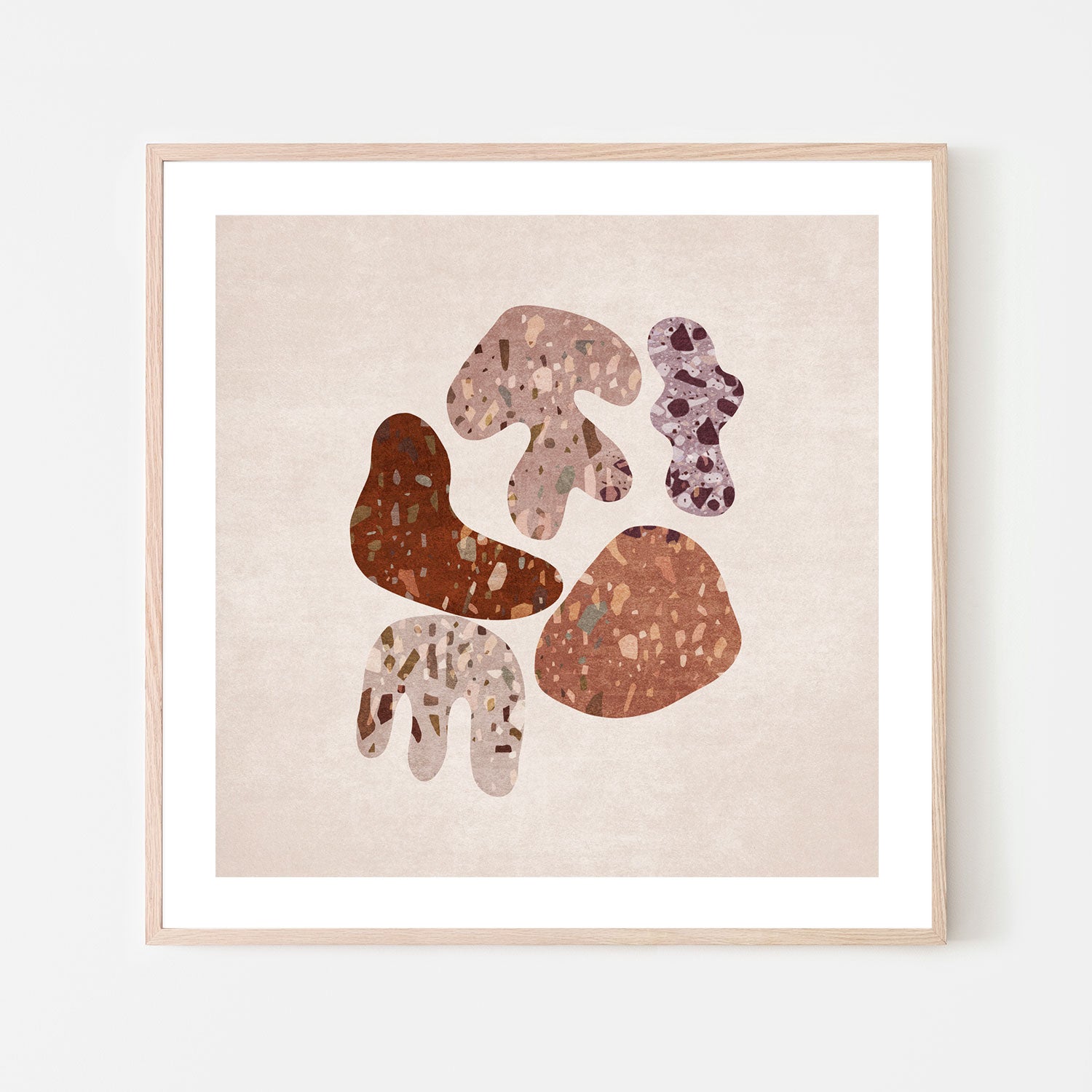 wall-art-print-canvas-poster-framed-Terazzo Shapes, Style A , By Emel Tunaboylu-GIOIA-WALL-ART