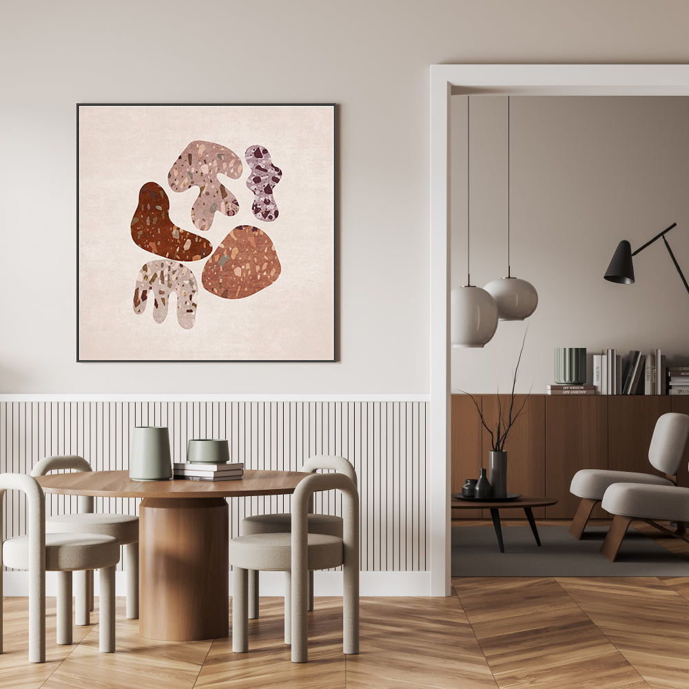 wall-art-print-canvas-poster-framed-Terazzo Shapes, Style A , By Emel Tunaboylu-GIOIA-WALL-ART