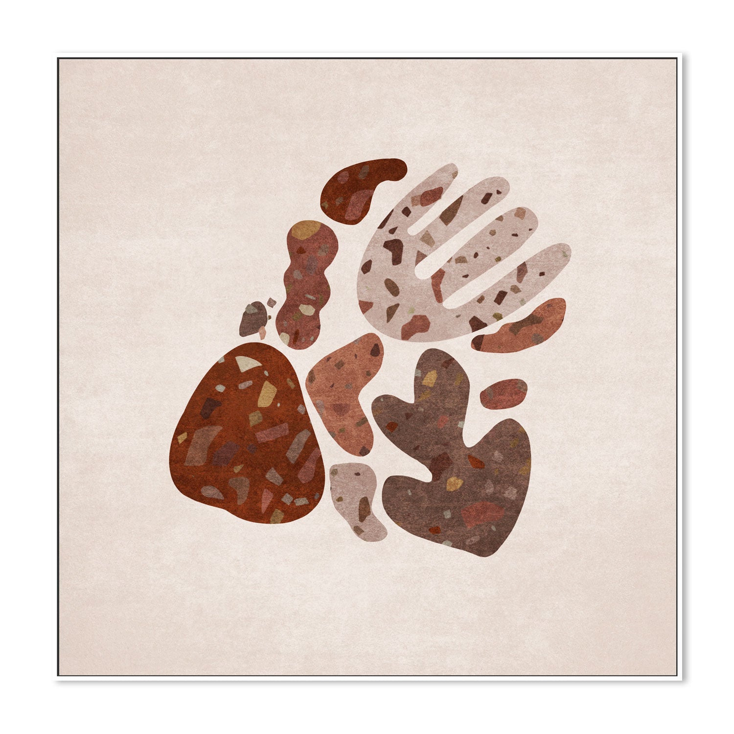 wall-art-print-canvas-poster-framed-Terazzo Shapes, Style B , By Emel Tunaboylu-GIOIA-WALL-ART