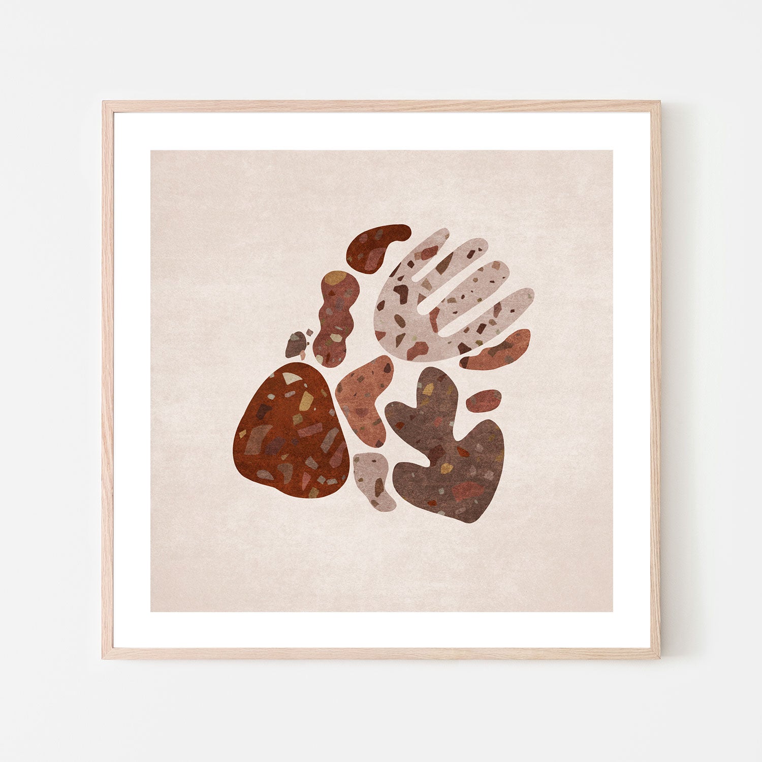 wall-art-print-canvas-poster-framed-Terazzo Shapes, Style B , By Emel Tunaboylu-GIOIA-WALL-ART