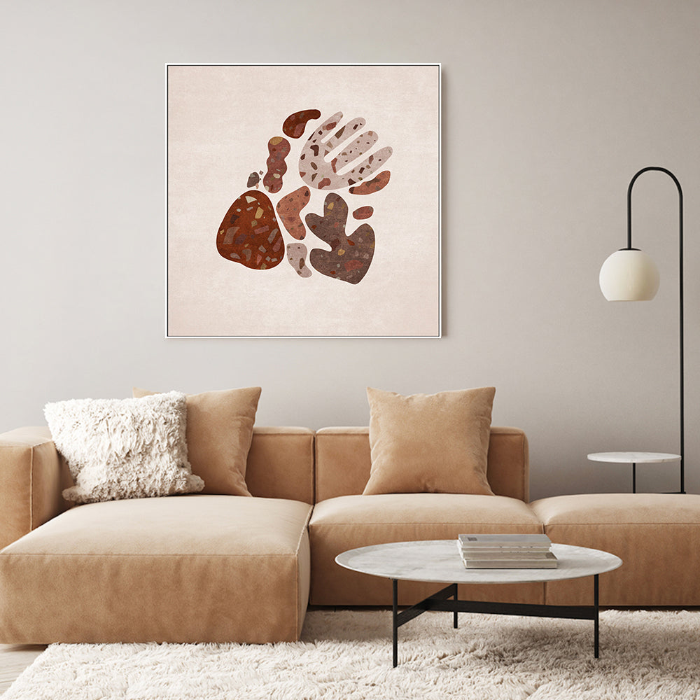 wall-art-print-canvas-poster-framed-Terazzo Shapes, Style B , By Emel Tunaboylu-GIOIA-WALL-ART
