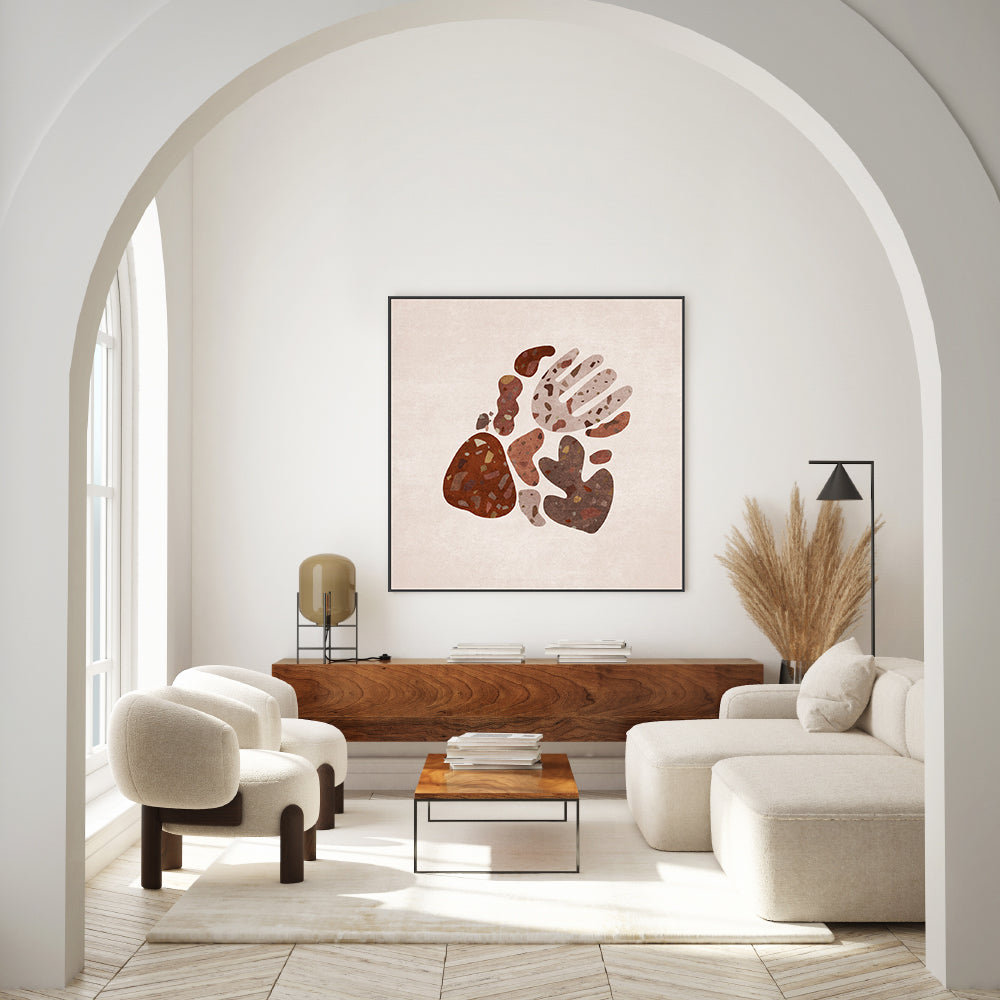 wall-art-print-canvas-poster-framed-Terazzo Shapes, Style B , By Emel Tunaboylu-GIOIA-WALL-ART