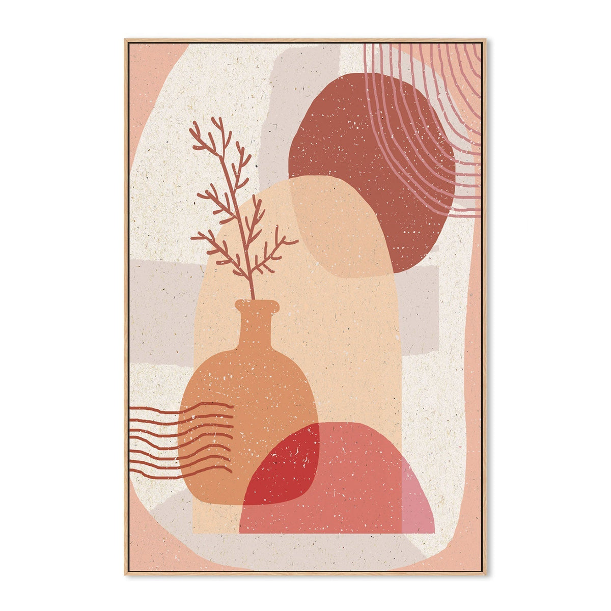 wall-art-print-canvas-poster-framed-Terracotta Abstract Pot Plant, By Aylin Demir-GIOIA-WALL-ART