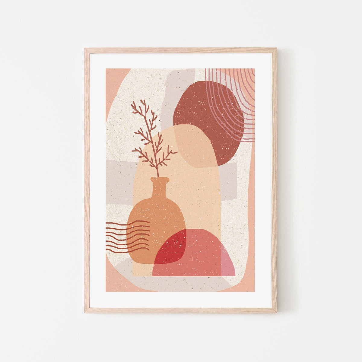 wall-art-print-canvas-poster-framed-Terracotta Abstract Pot Plant, By Aylin Demir-GIOIA-WALL-ART