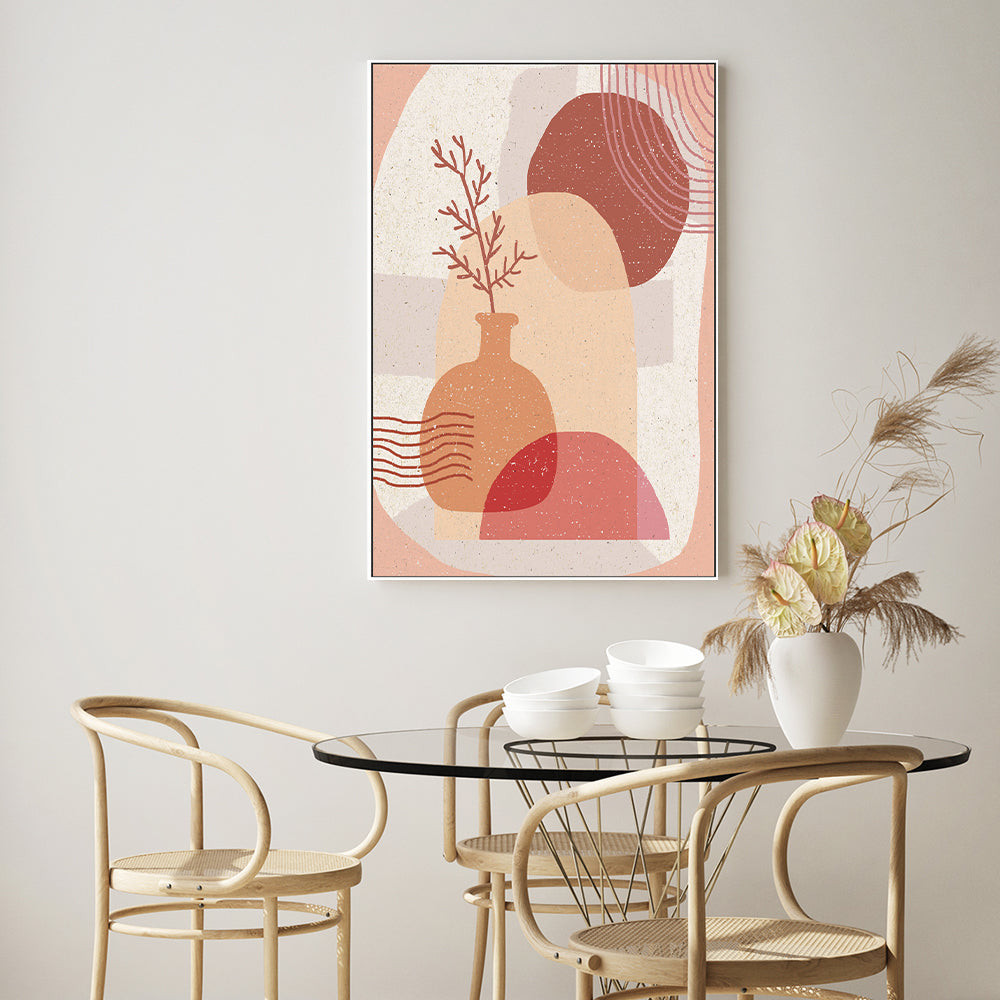 wall-art-print-canvas-poster-framed-Terracotta Abstract Pot Plant, By Aylin Demir-GIOIA-WALL-ART