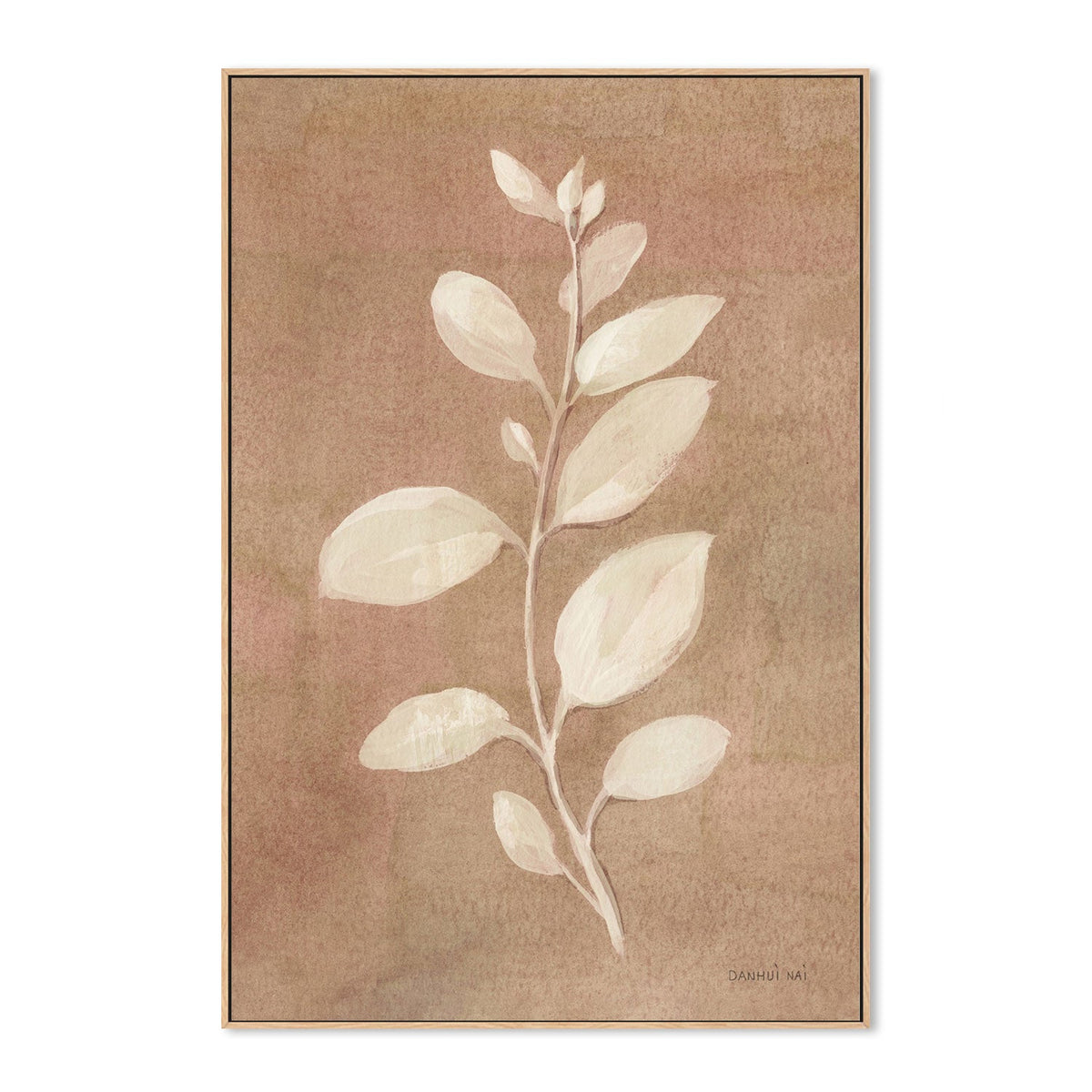 wall-art-print-canvas-poster-framed-Sage Leaves, Terracotta-by-Danhui Nai-Gioia Wall Art