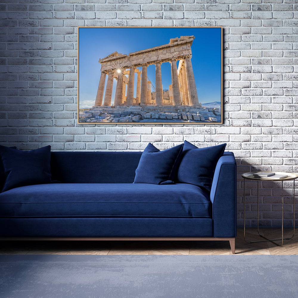 wall-art-print-canvas-poster-framed-The Acropolis Of Athens And Helios, By Michael Kalika-by-Plus X Studio-Gioia Wall Art