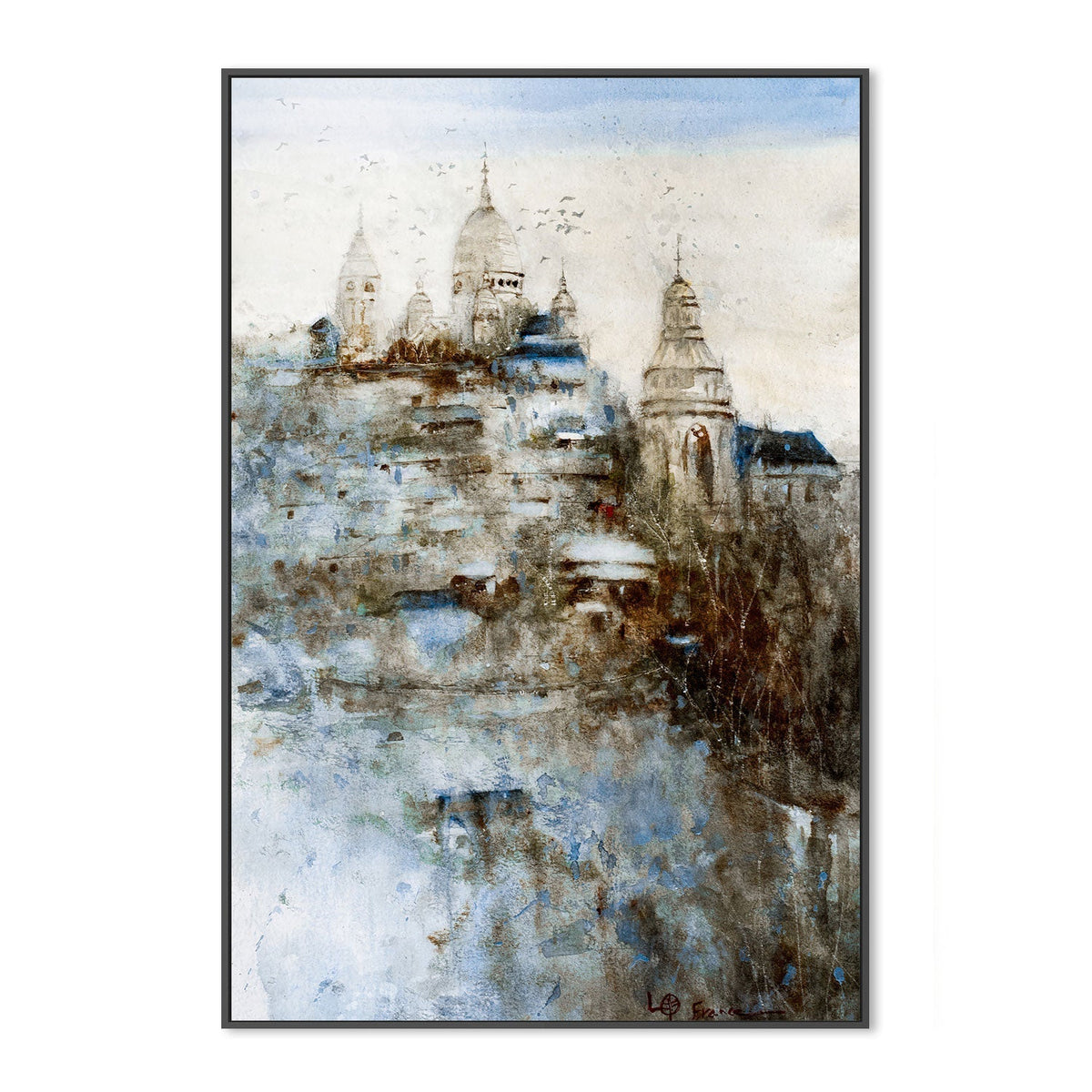 wall-art-print-canvas-poster-framed-The Basilica Of The Sacred Heart Of Paris , By Lilou Online Fine Arts-GIOIA-WALL-ART