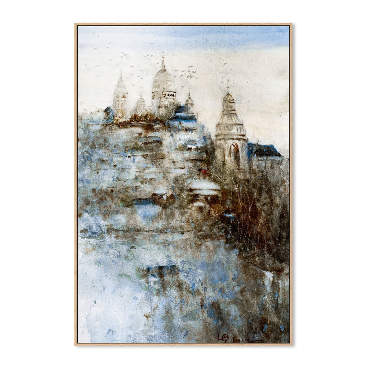 wall-art-print-canvas-poster-framed-The Basilica Of The Sacred Heart Of Paris , By Lilou Online Fine Arts-GIOIA-WALL-ART