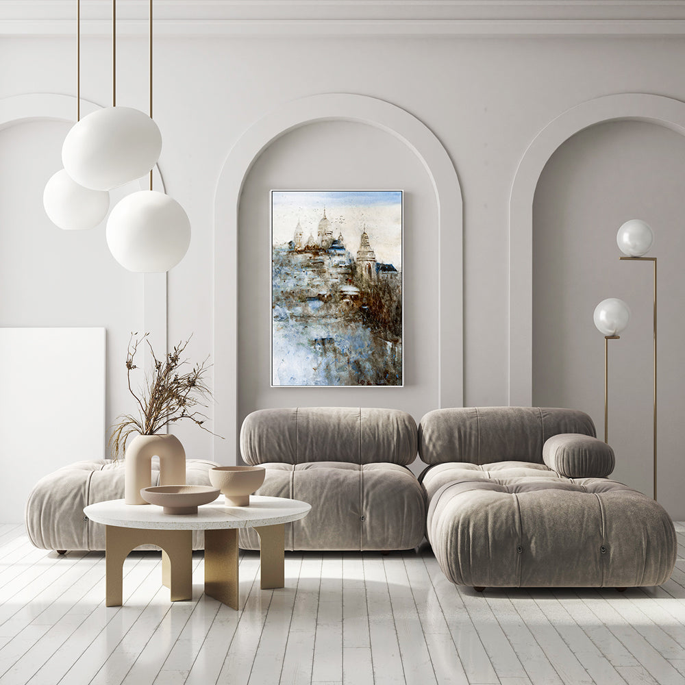 wall-art-print-canvas-poster-framed-The Basilica Of The Sacred Heart Of Paris , By Lilou Online Fine Arts-GIOIA-WALL-ART