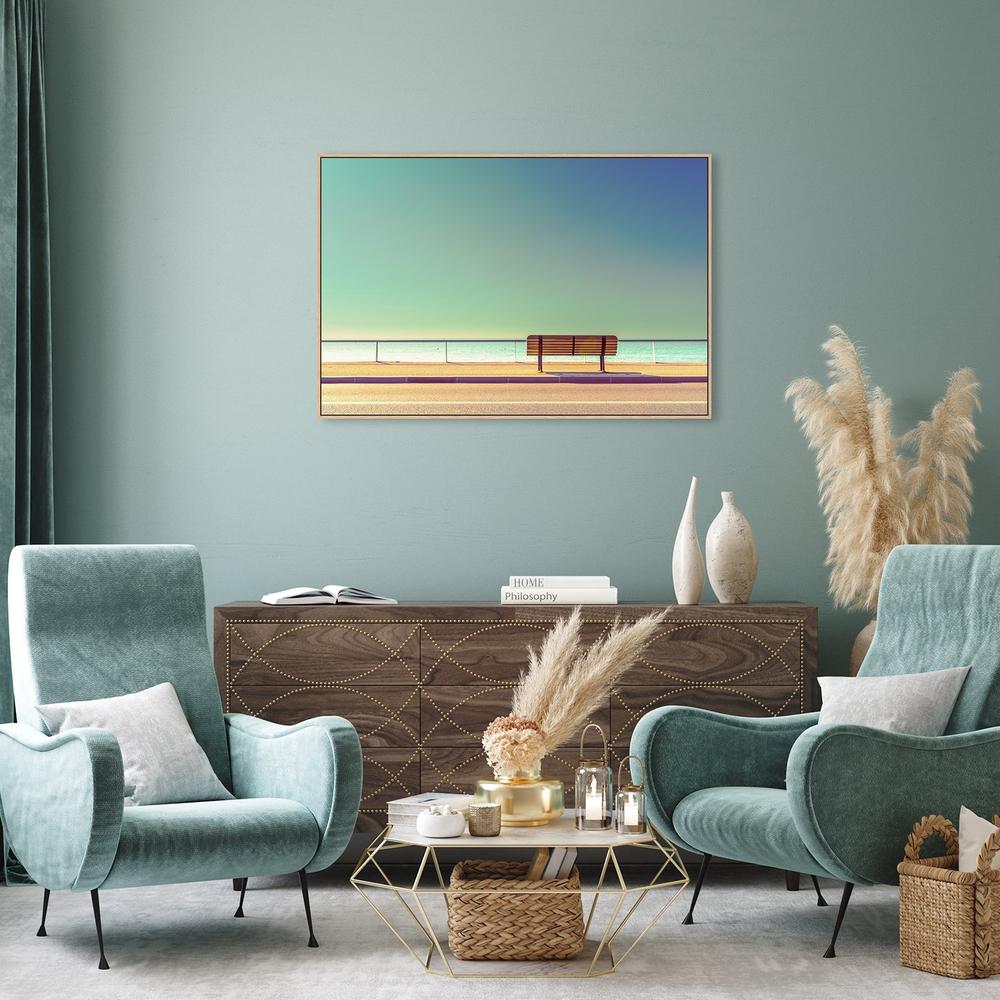 The Bench, by Arnaud Bratkovic-Framed-Canvas-Print-Poster-Gioia Wall Art