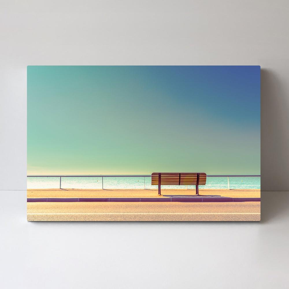 The Bench, by Arnaud Bratkovic-Framed-Canvas-Print-Poster-Gioia Wall Art