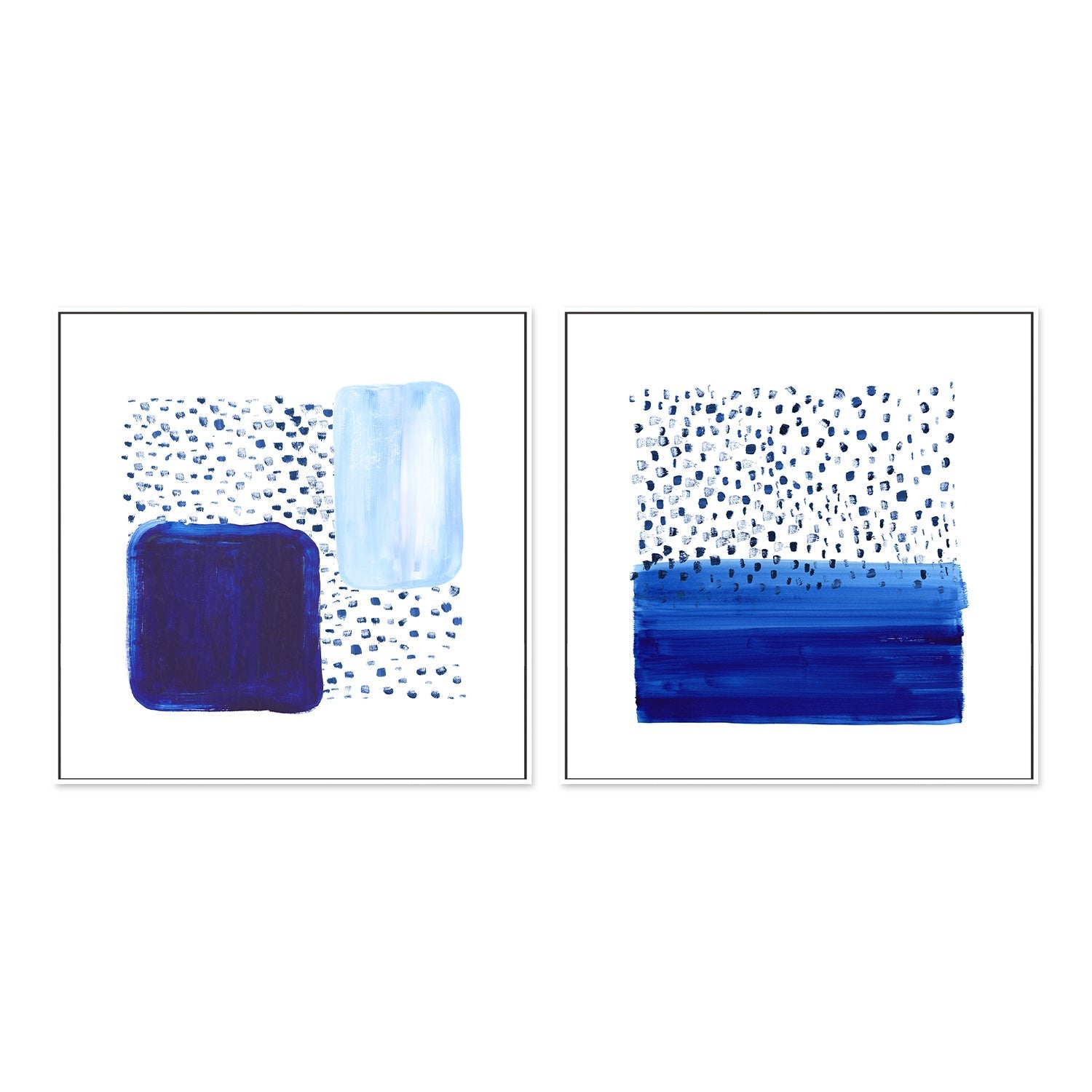 wall-art-print-canvas-poster-framed-The Blue Rain, Set Of 2-by-Danushka Abeygoda-Gioia Wall Art