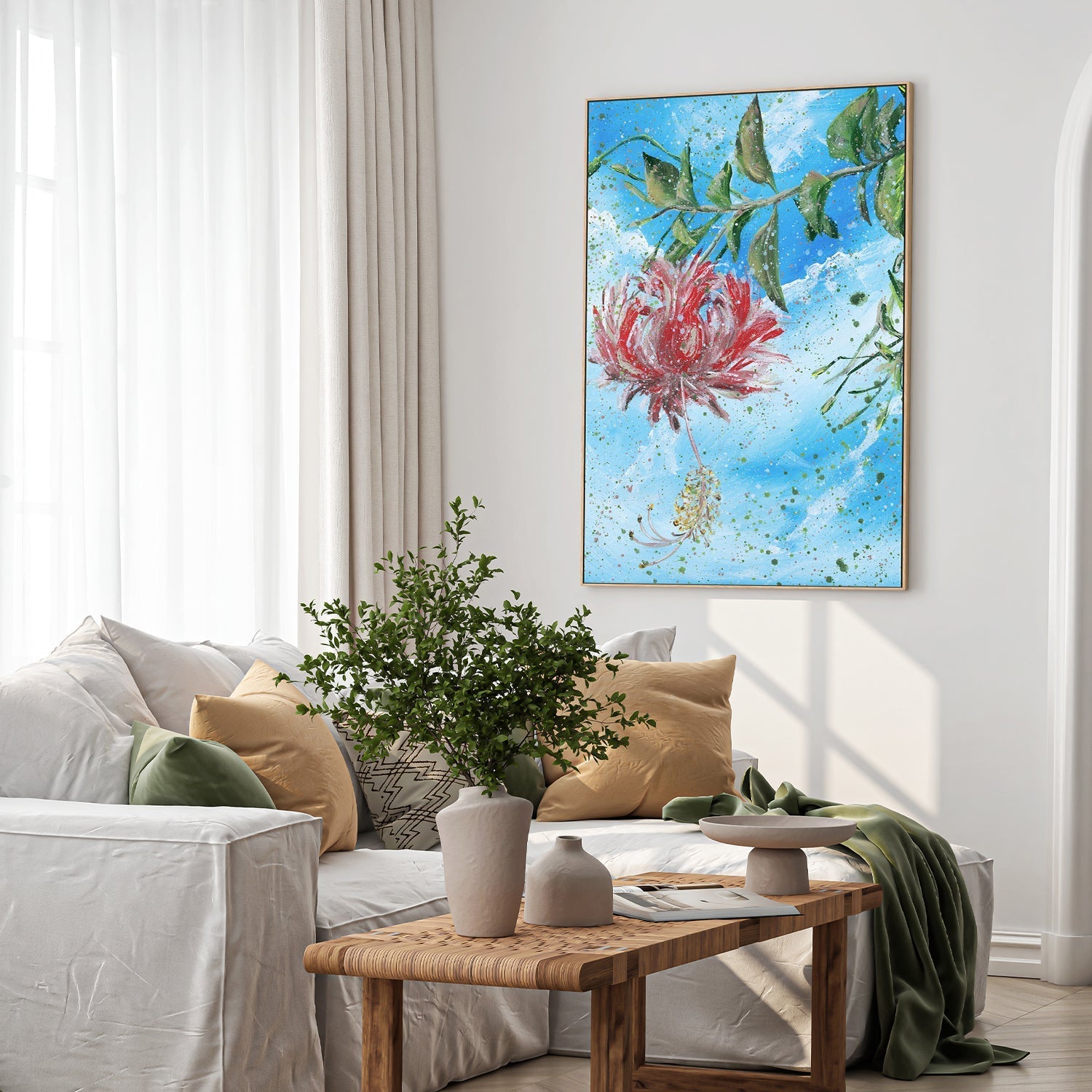 wall-art-print-canvas-poster-framed-The Coral Hibiscus Through Your Eyes , By Hsin Lin-7