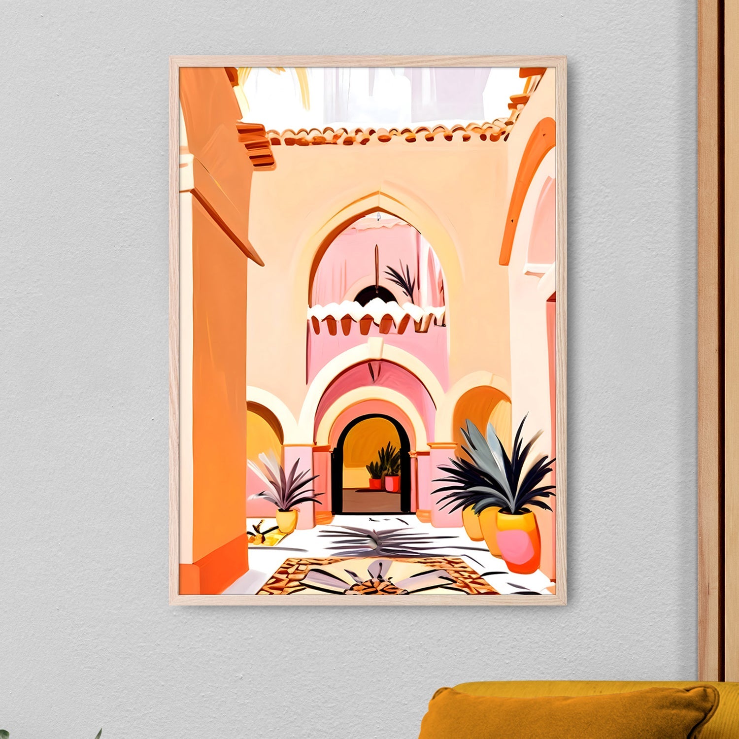 wall-art-print-canvas-poster-framed-The Courtyard-2