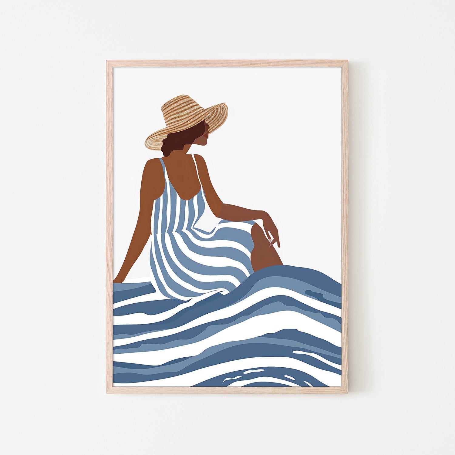 wall-art-print-canvas-poster-framed-The Girl In the Striped Dress-6
