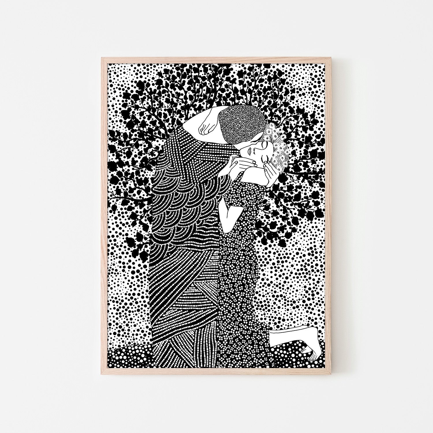 wall-art-print-canvas-poster-framed-The Kiss-6