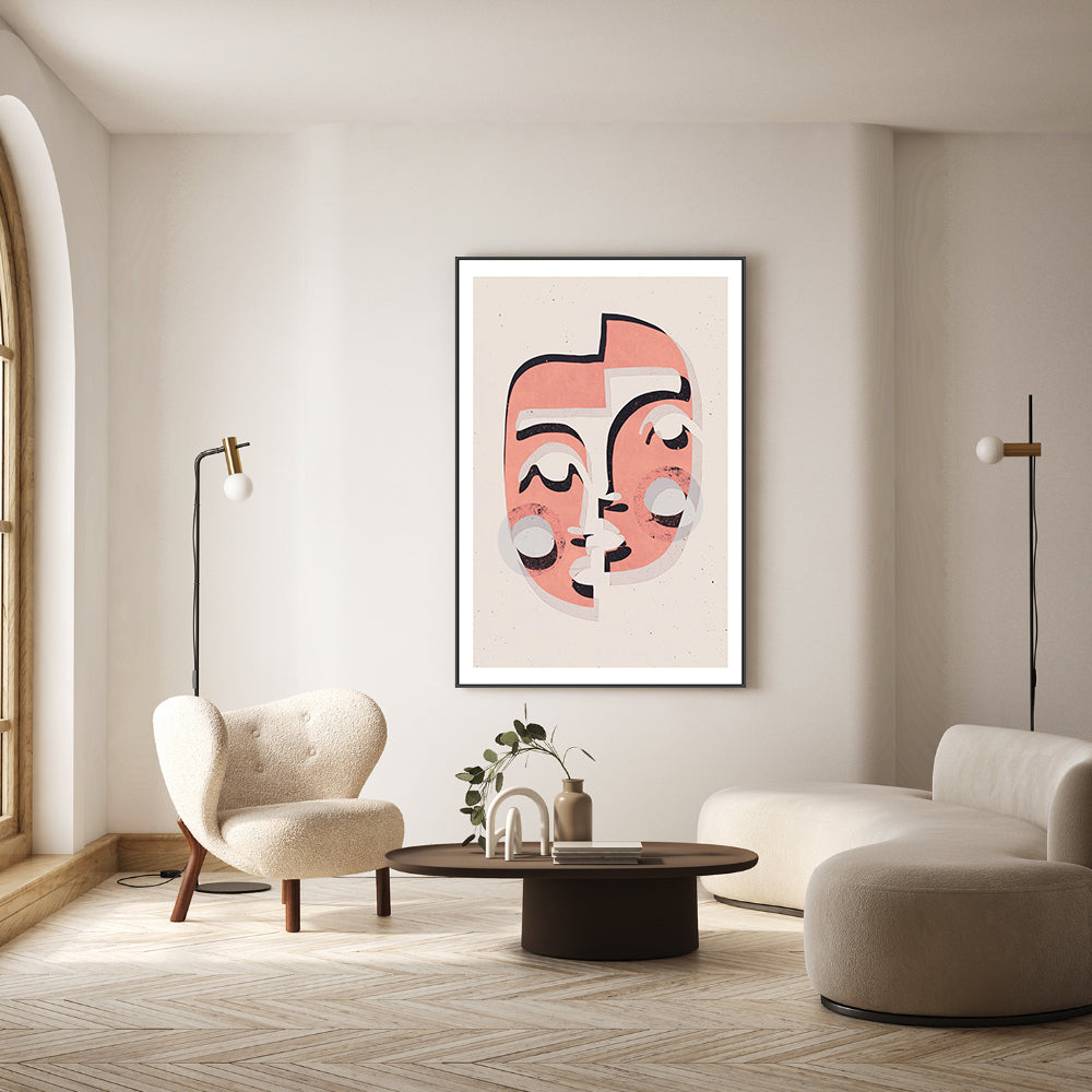 wall-art-print-canvas-poster-framed-The Mask, Pink Version , By Treechild-GIOIA-WALL-ART