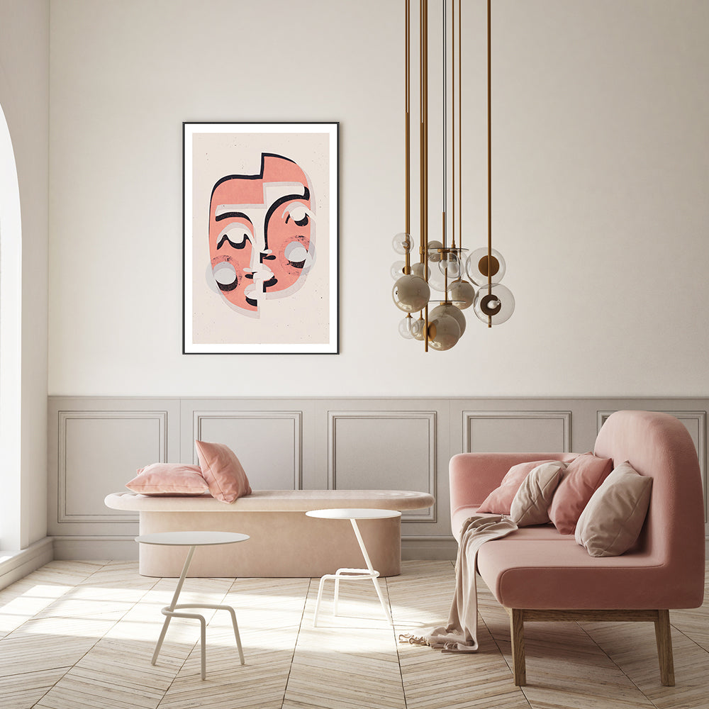 wall-art-print-canvas-poster-framed-The Mask, Pink Version , By Treechild-GIOIA-WALL-ART