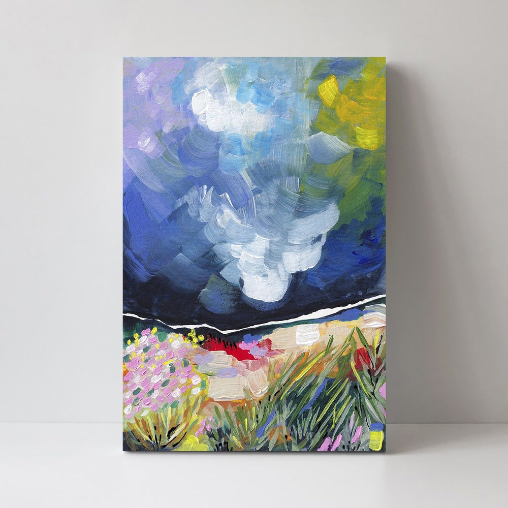 wall-art-print-canvas-poster-framed-The Nebulous Blue Storm-by-Lia Nell-Gioia Wall Art
