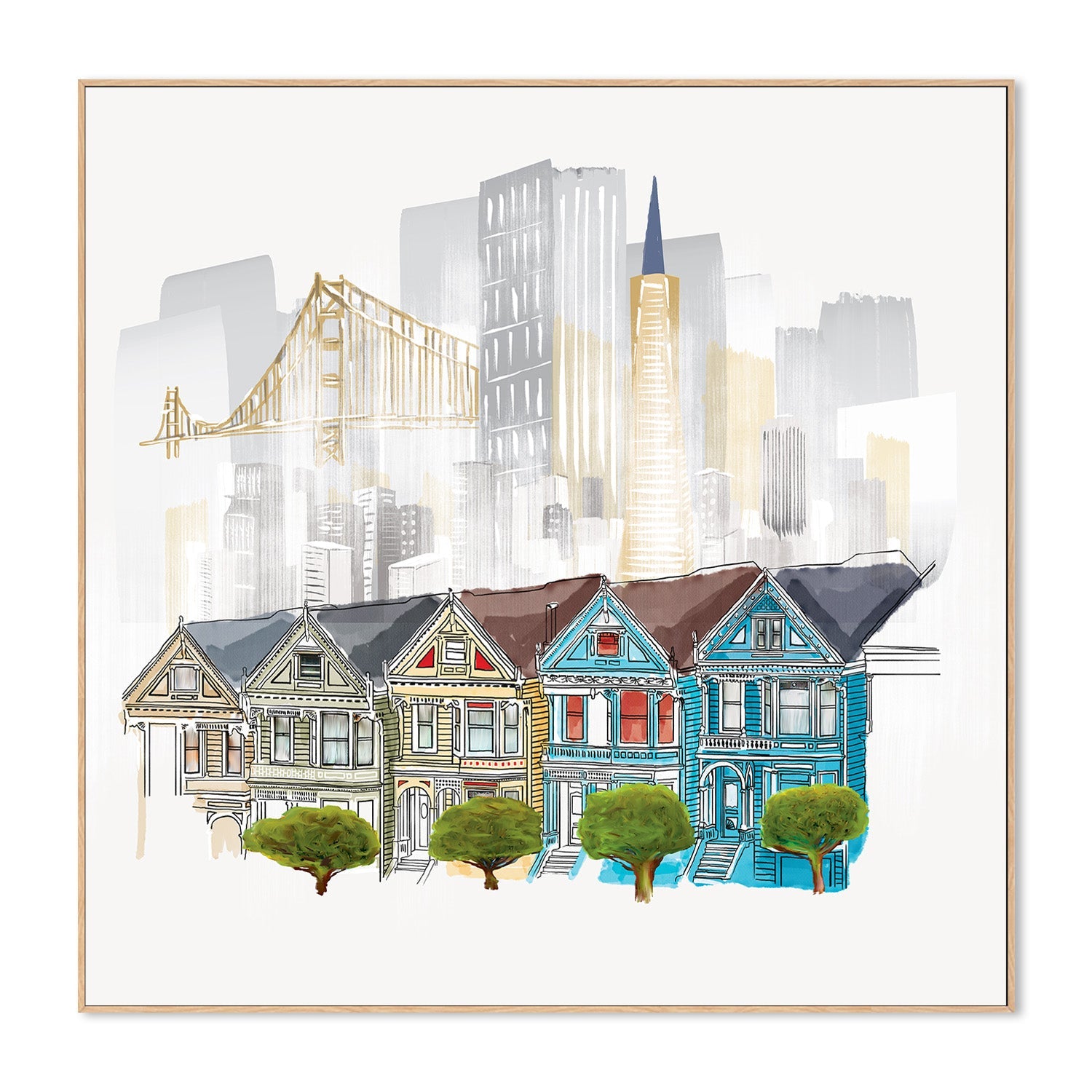wall-art-print-canvas-poster-framed-The Painted Ladies-4