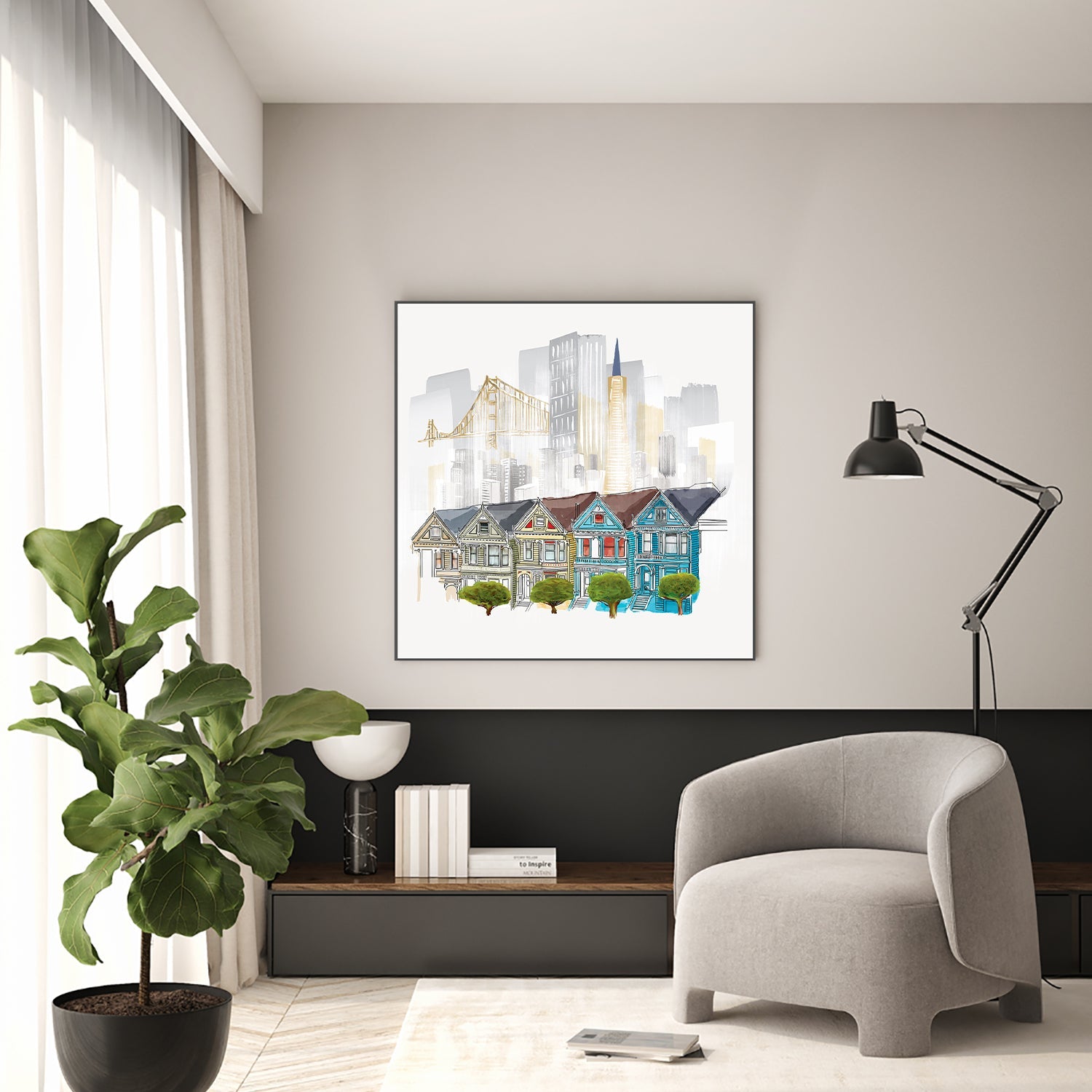 wall-art-print-canvas-poster-framed-The Painted Ladies-7
