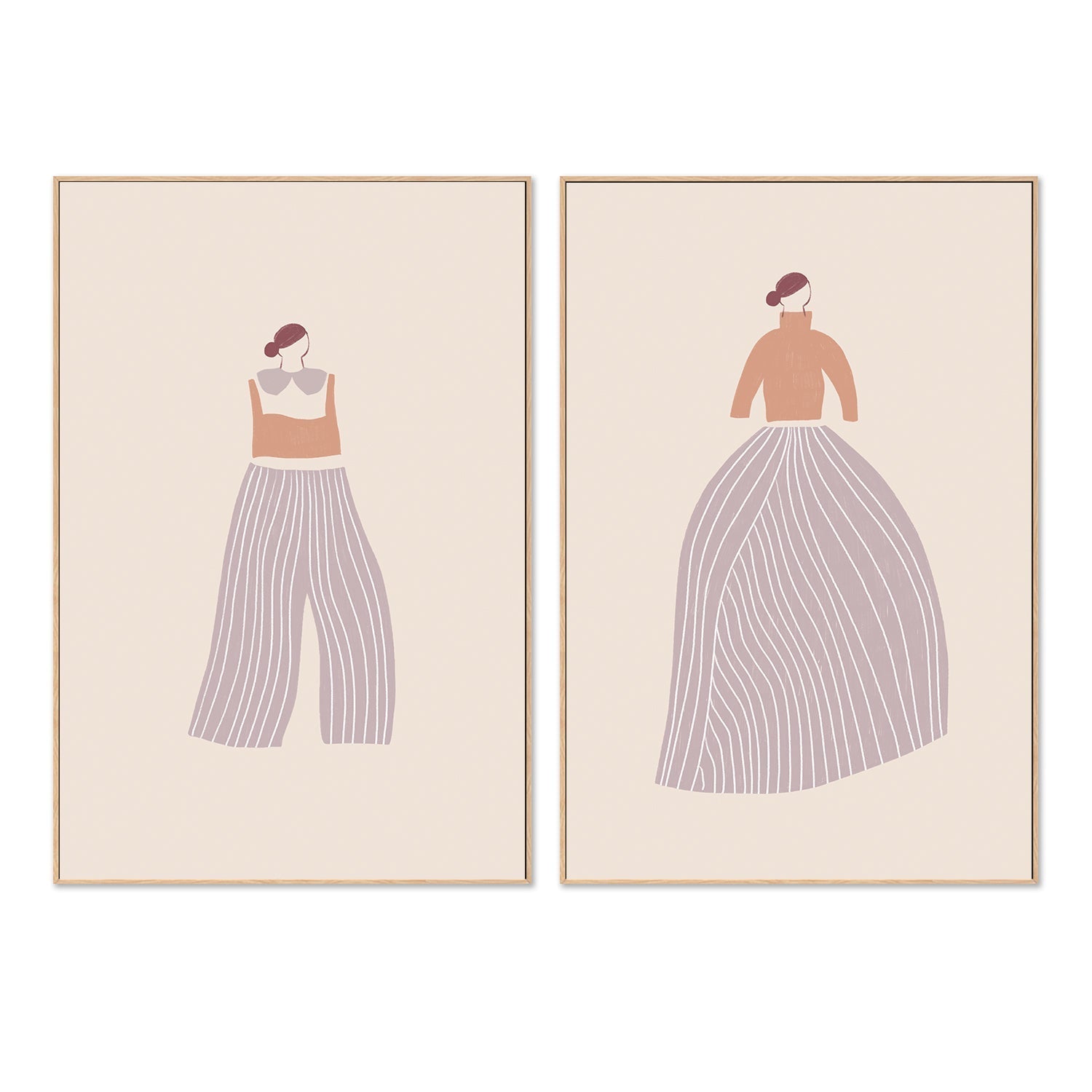 wall-art-print-canvas-poster-framed-The Pants And The Skirt, Set Of 2 , By Menina Lisboa-4