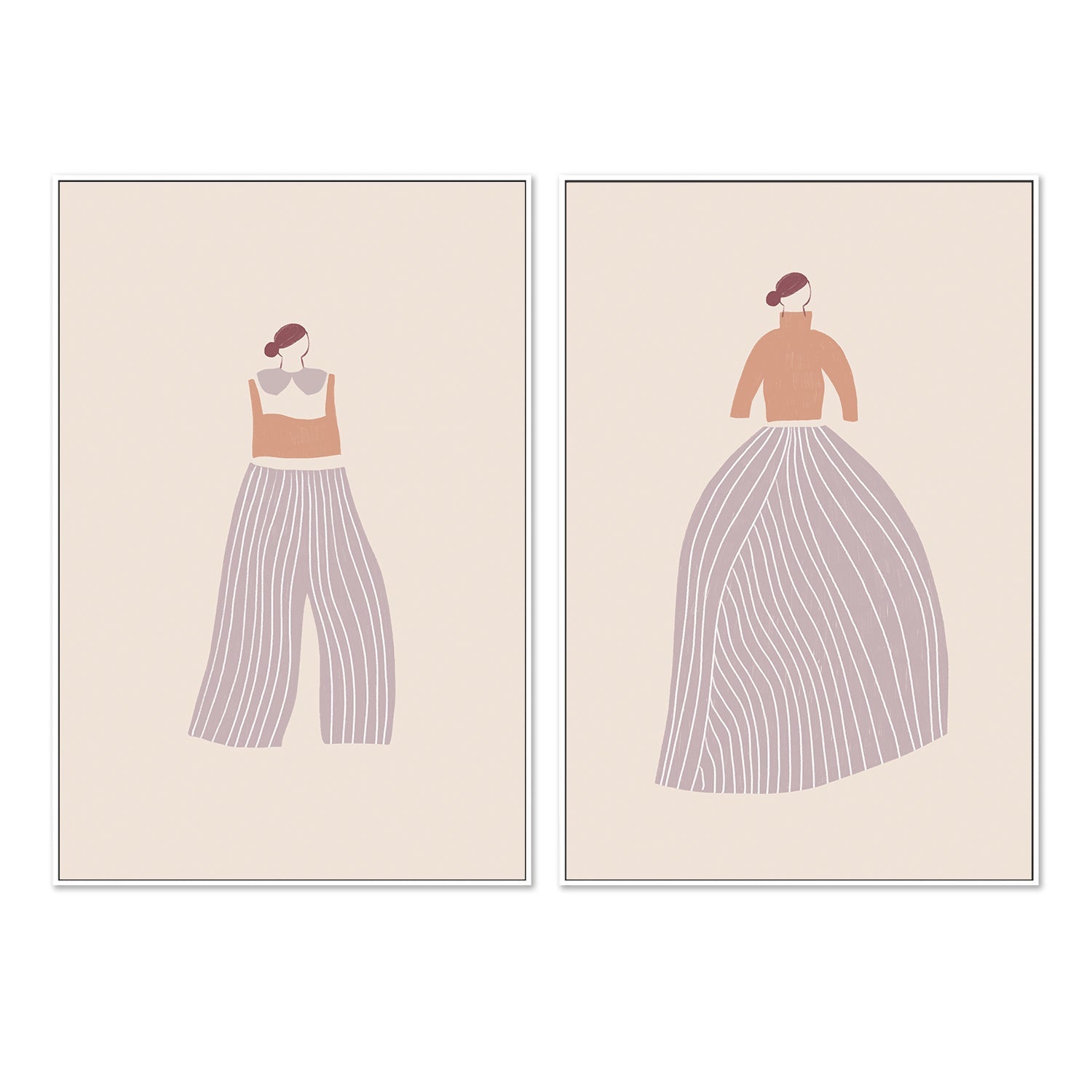 wall-art-print-canvas-poster-framed-The Pants And The Skirt, Set Of 2 , By Menina Lisboa-5