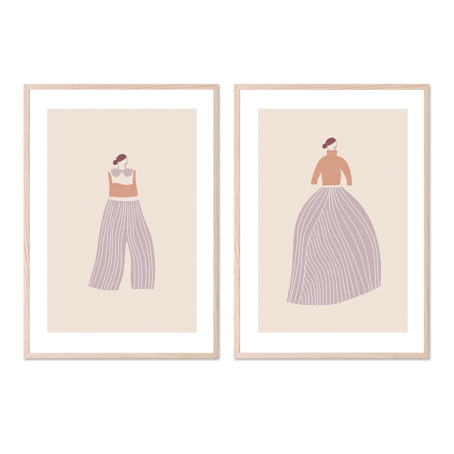 wall-art-print-canvas-poster-framed-The Pants And The Skirt, Set Of 2 , By Menina Lisboa-6