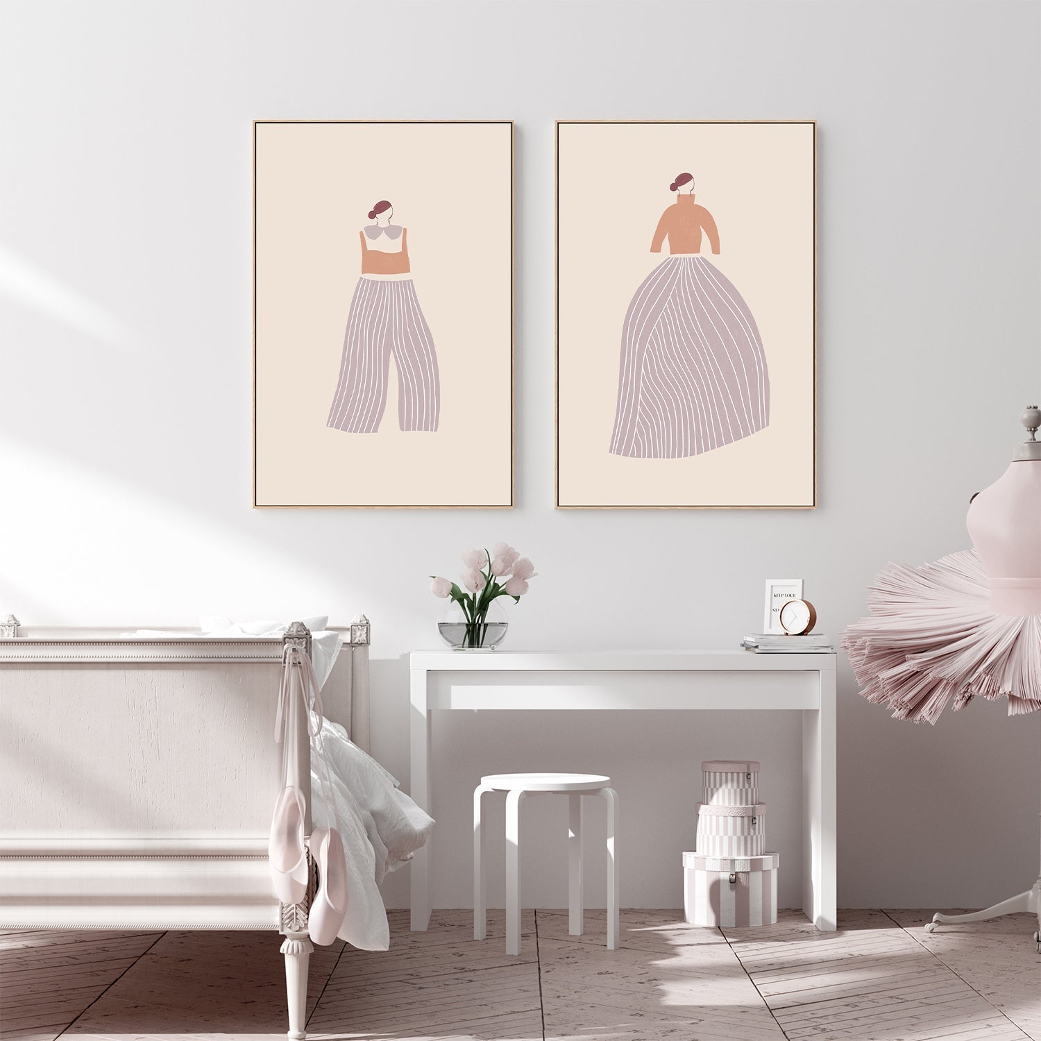 wall-art-print-canvas-poster-framed-The Pants And The Skirt, Set Of 2 , By Menina Lisboa-7
