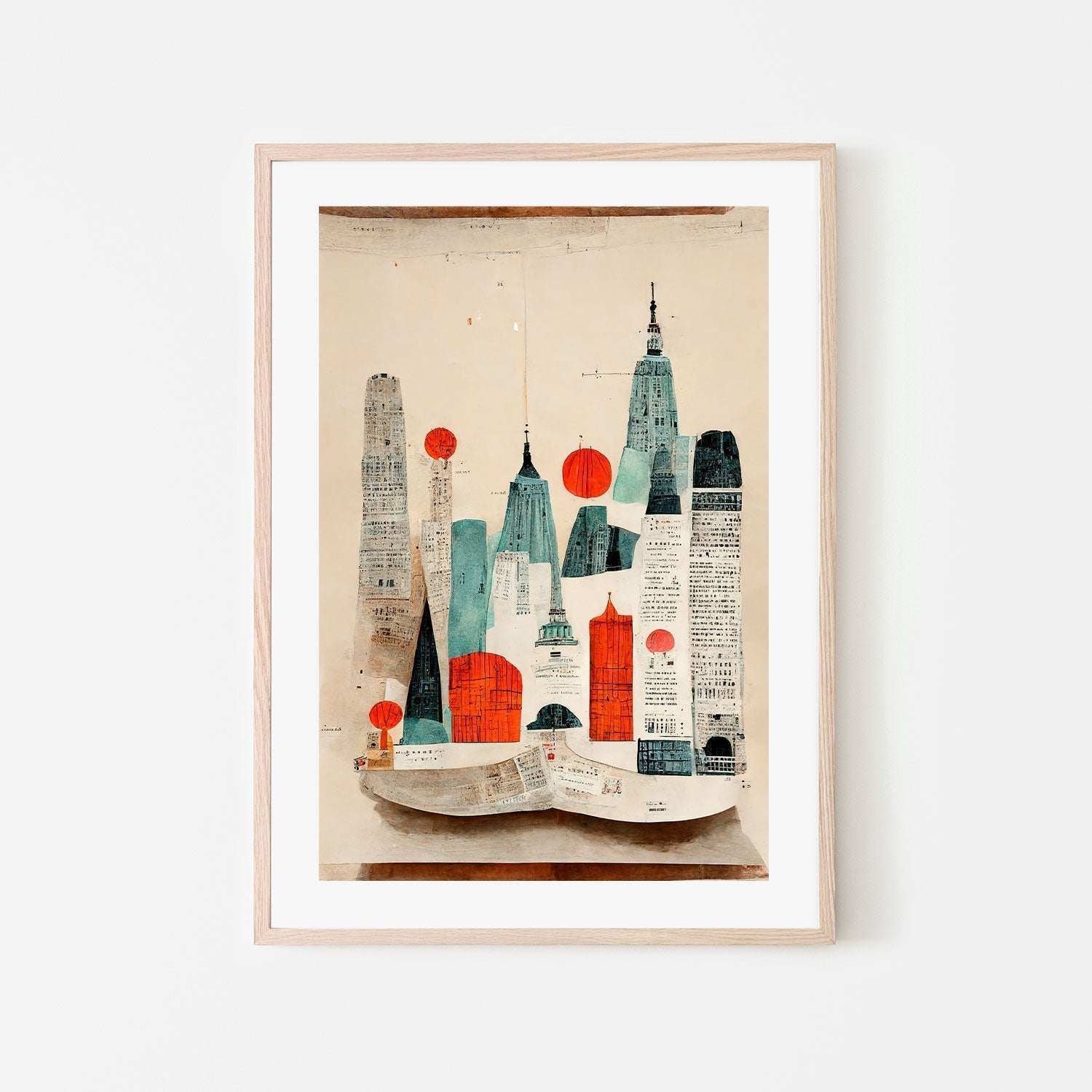 wall-art-print-canvas-poster-framed-The Paper City , By Treechild-GIOIA-WALL-ART
