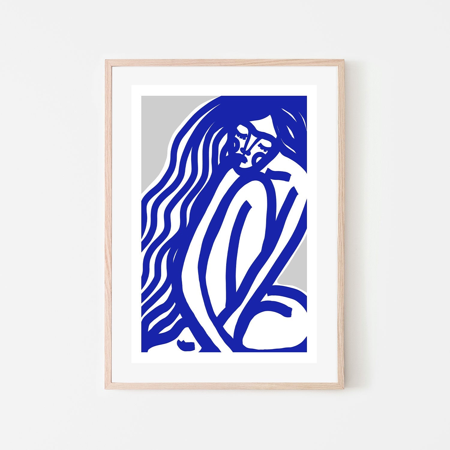 wall-art-print-canvas-poster-framed-The Silence, Blue Style , By Treechild-GIOIA-WALL-ART