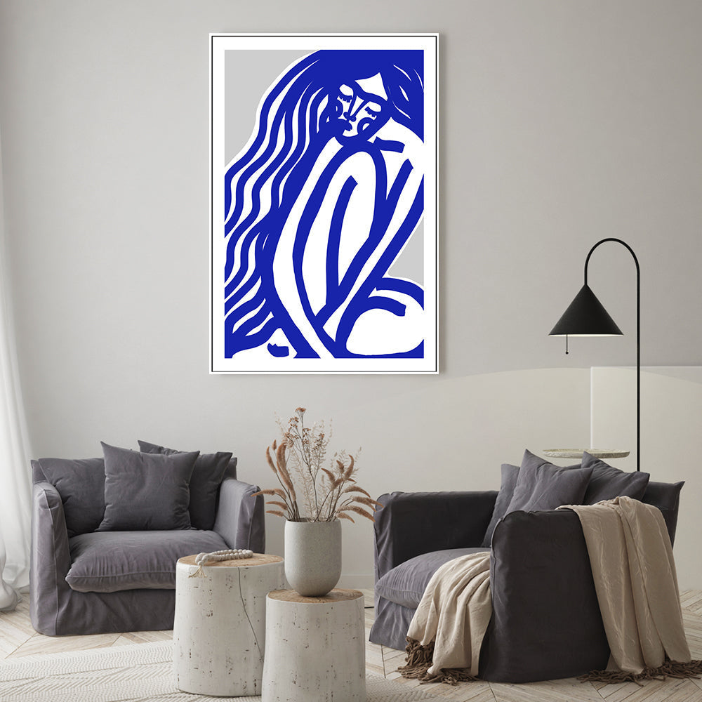 wall-art-print-canvas-poster-framed-The Silence, Blue Style , By Treechild-GIOIA-WALL-ART