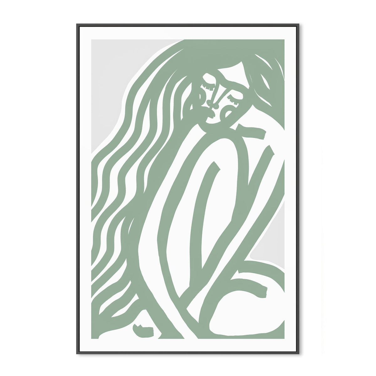 wall-art-print-canvas-poster-framed-The Silence, Sage Style , By Treechild-GIOIA-WALL-ART