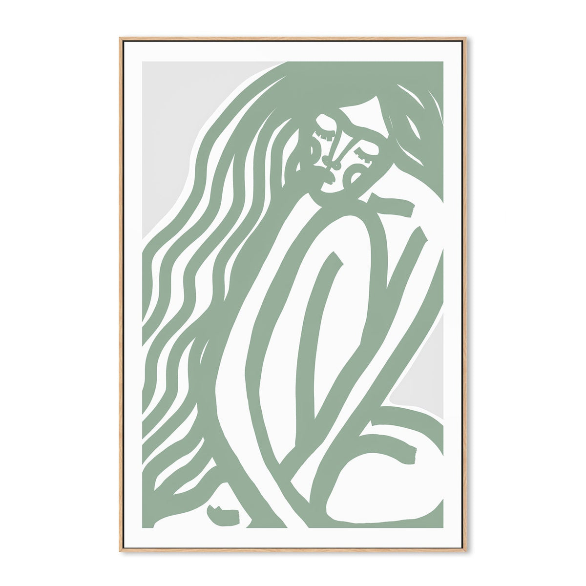 wall-art-print-canvas-poster-framed-The Silence, Sage Style , By Treechild-GIOIA-WALL-ART