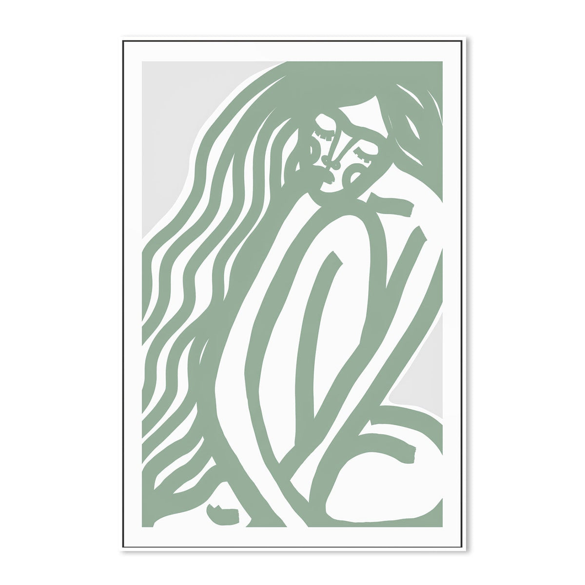 wall-art-print-canvas-poster-framed-The Silence, Sage Style , By Treechild-GIOIA-WALL-ART