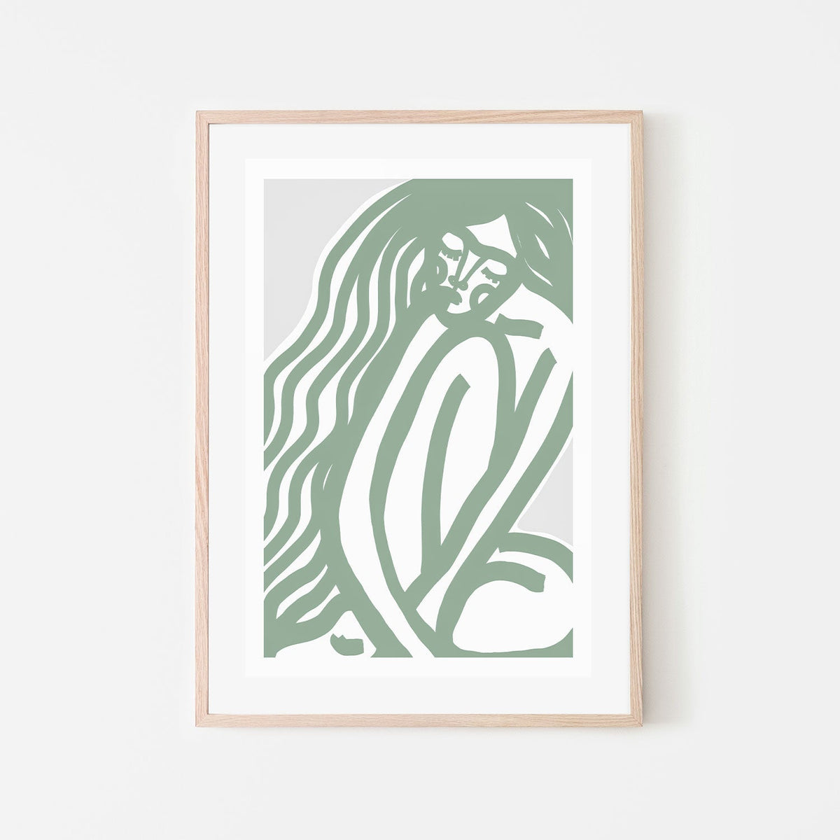 wall-art-print-canvas-poster-framed-The Silence, Sage Style , By Treechild-GIOIA-WALL-ART