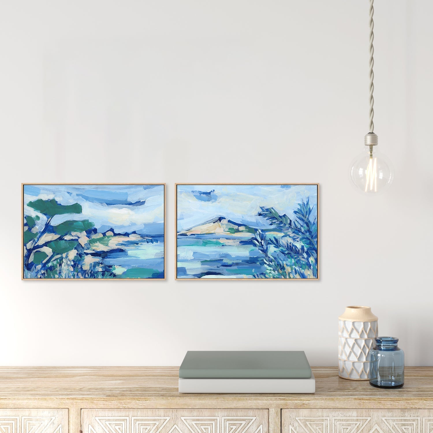 wall-art-print-canvas-poster-framed-The Summer Retreat , Style A & B, Set Of 2 , By Jetty Home-2