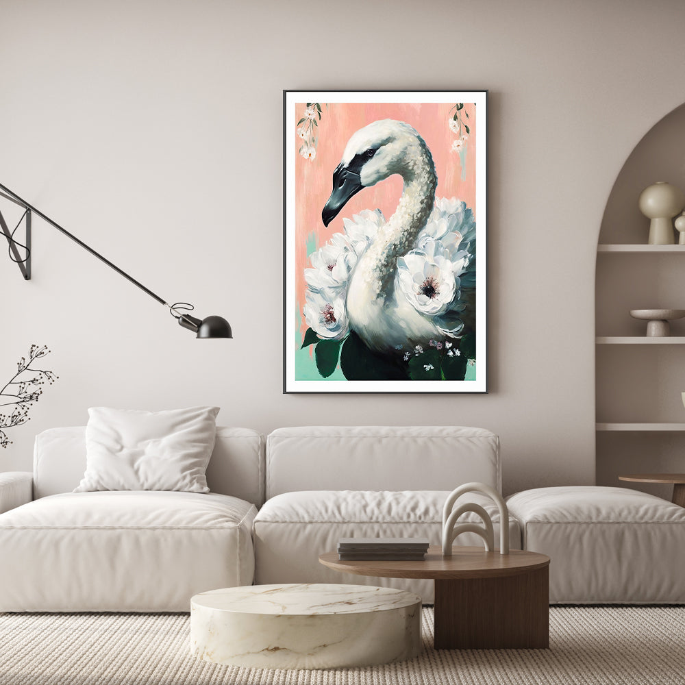 wall-art-print-canvas-poster-framed-The Swan , By Treechild-GIOIA-WALL-ART