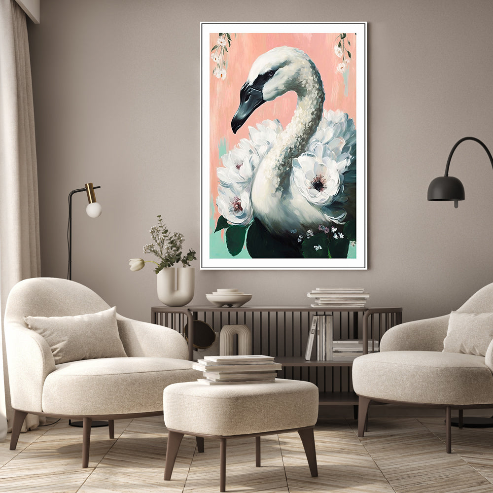 wall-art-print-canvas-poster-framed-The Swan , By Treechild-GIOIA-WALL-ART
