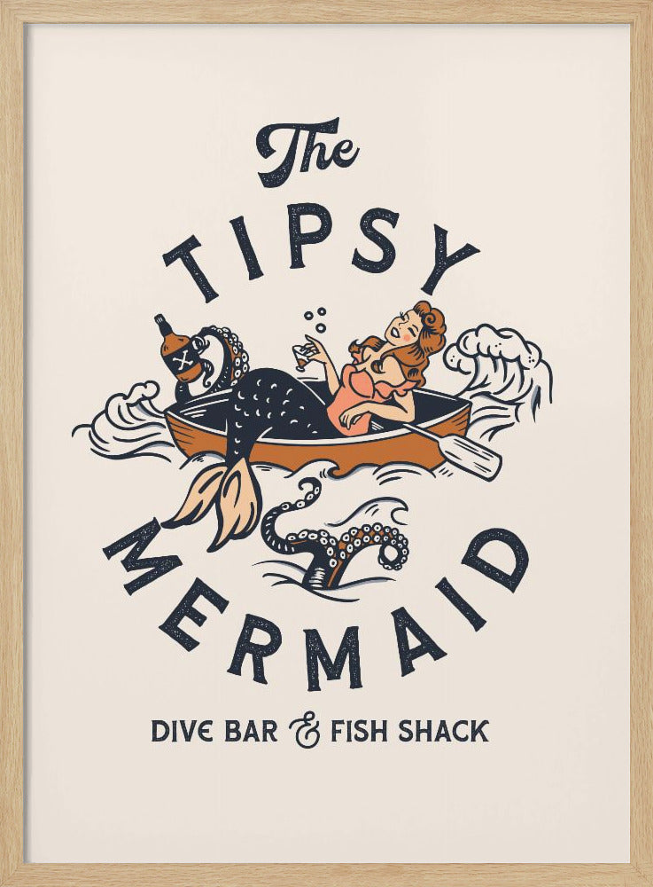 wall-art-print-canvas-poster-framed-The Tipsy Mermaid Dive Bar & Fish Shack Mermaid , By Brett Gramse-1
