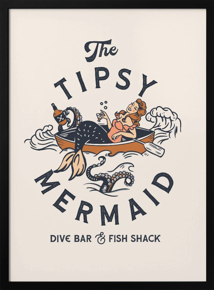 wall-art-print-canvas-poster-framed-The Tipsy Mermaid Dive Bar & Fish Shack Mermaid , By Brett Gramse-2