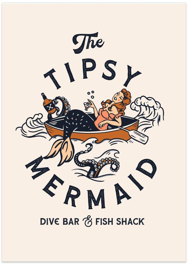 wall-art-print-canvas-poster-framed-The Tipsy Mermaid Dive Bar & Fish Shack Mermaid , By Brett Gramse-4