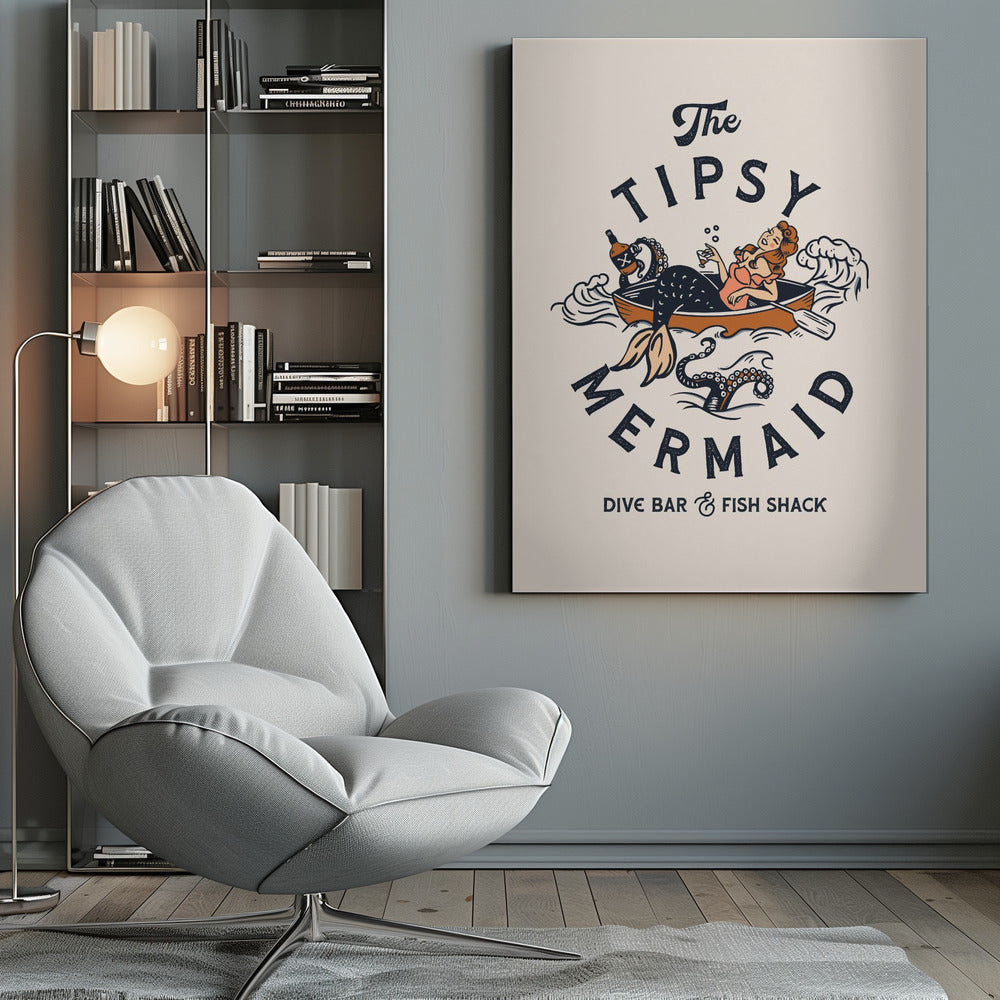 wall-art-print-canvas-poster-framed-The Tipsy Mermaid Dive Bar & Fish Shack Mermaid , By Brett Gramse-9