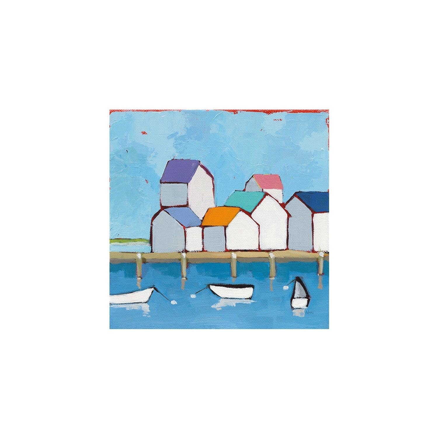wall-art-print-canvas-poster-framed-The Wharf , By Phyllis Adams-1