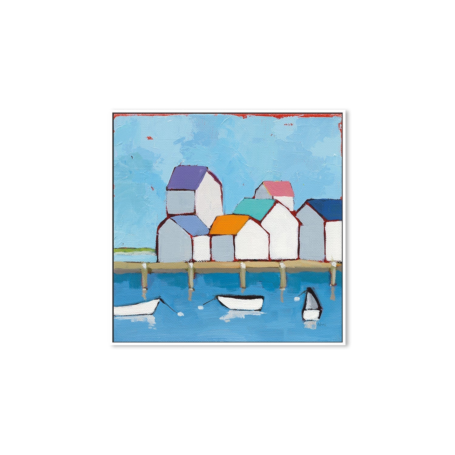 wall-art-print-canvas-poster-framed-The Wharf , By Phyllis Adams-5