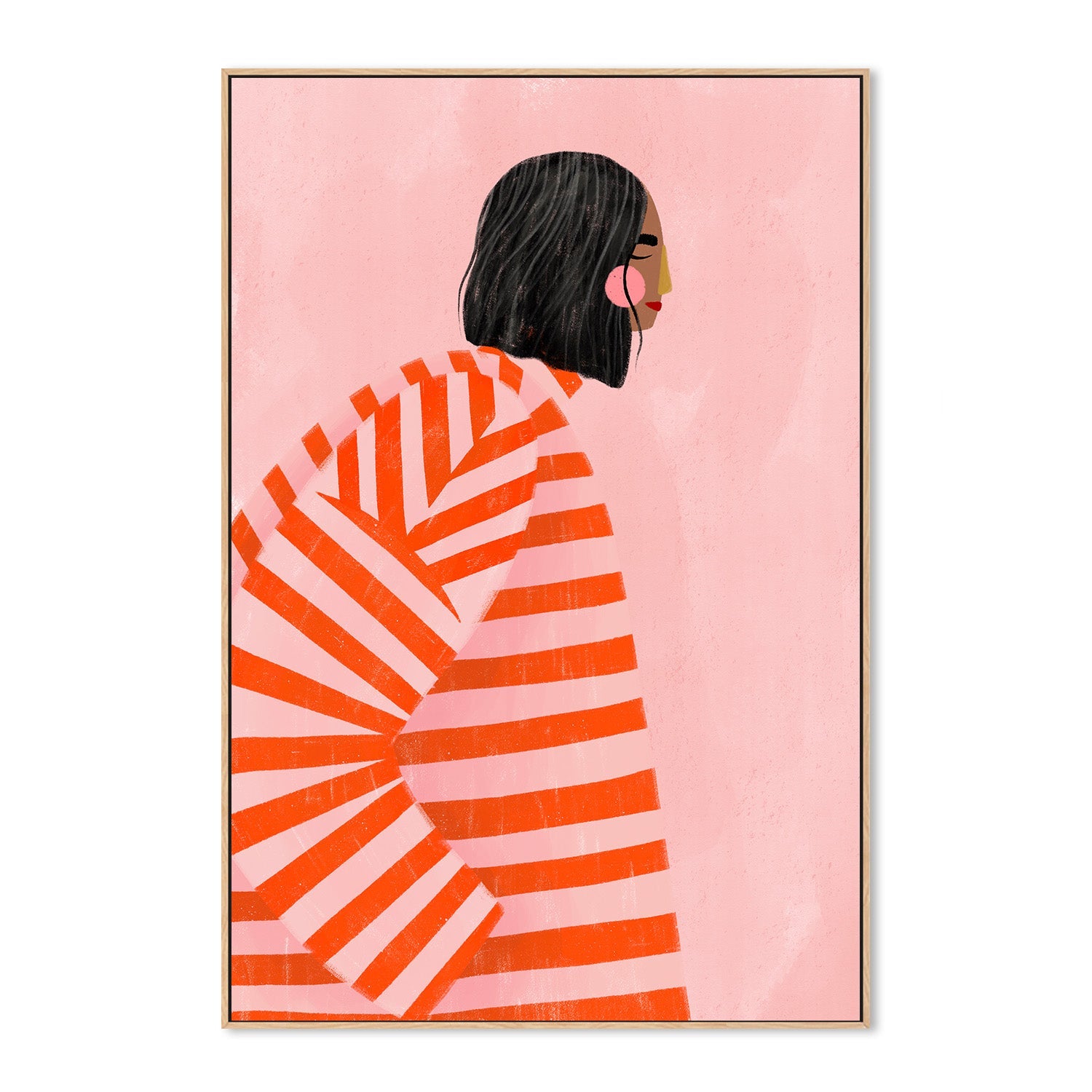 wall-art-print-canvas-poster-framed-The Woman With the Orange Stripes-4