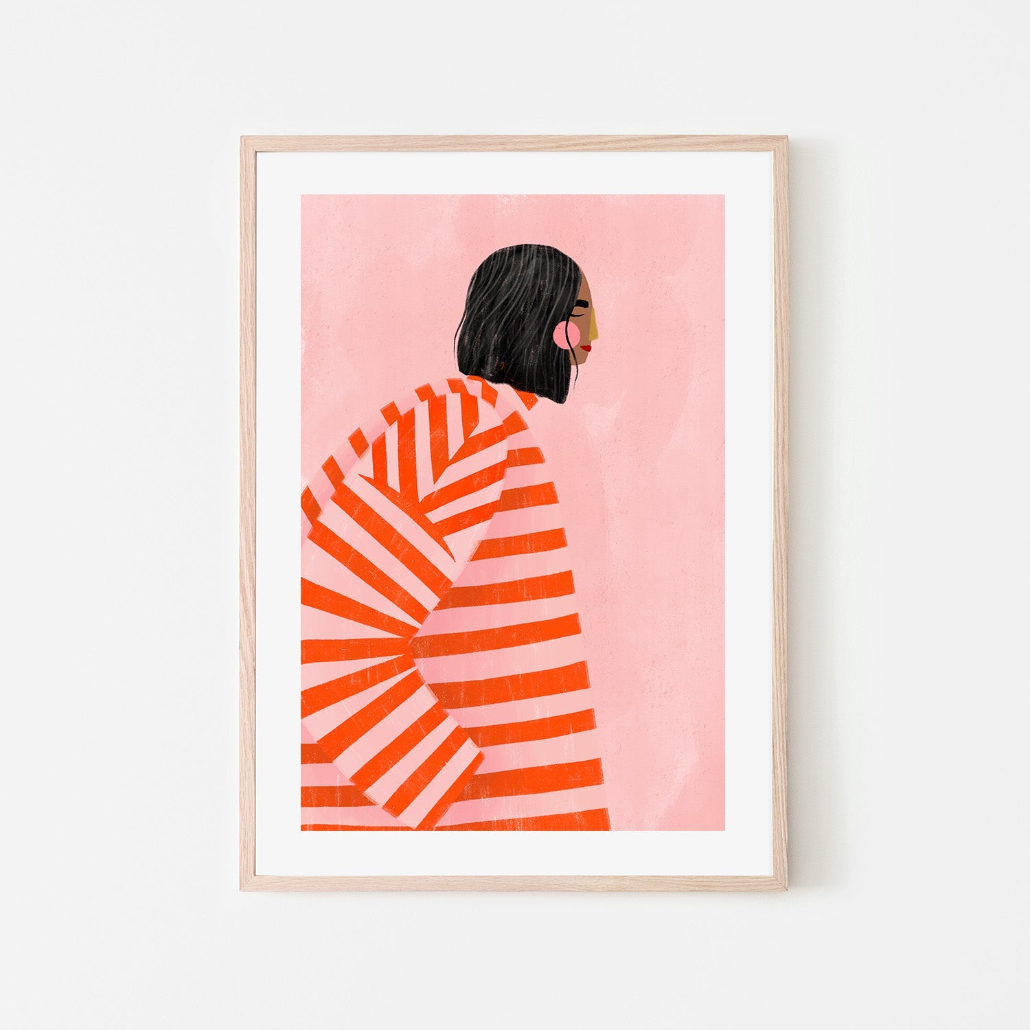 wall-art-print-canvas-poster-framed-The Woman With the Orange Stripes-6