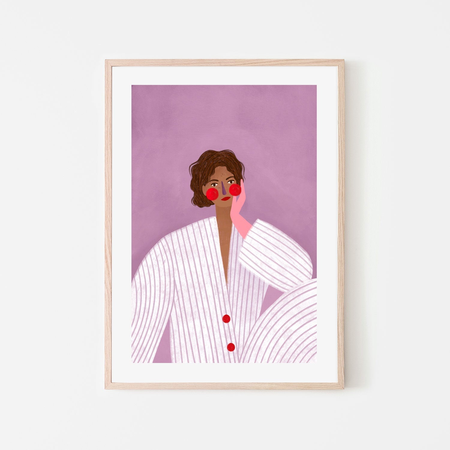 wall-art-print-canvas-poster-framed-The Woman With The Pink Gloves , By Bea Muller-6